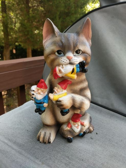 This kitty lawn ornament will keep those pesky garden gnomes away (Gallery)