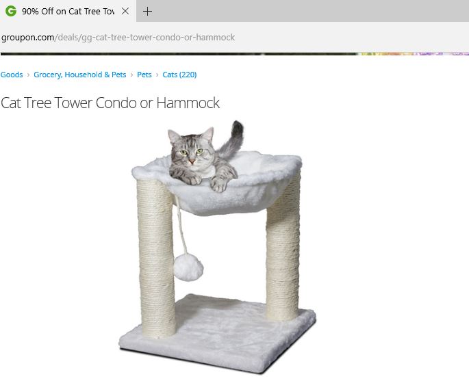 groupon cat tree