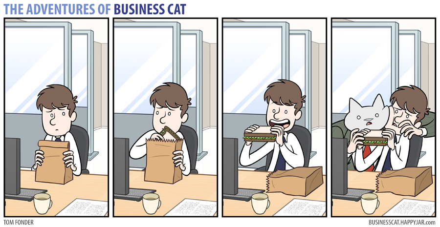 business cat sandwich