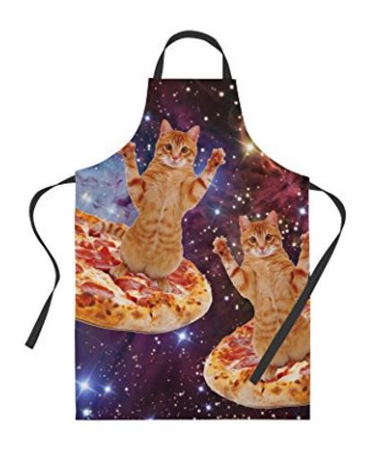 cat pizza apron