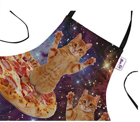 cat pizza apron 