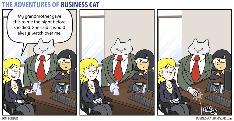 business cat angel