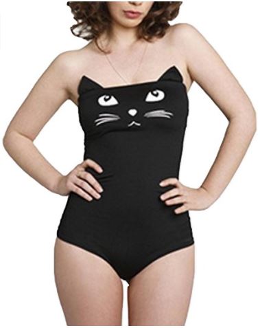 black cat swimsuit