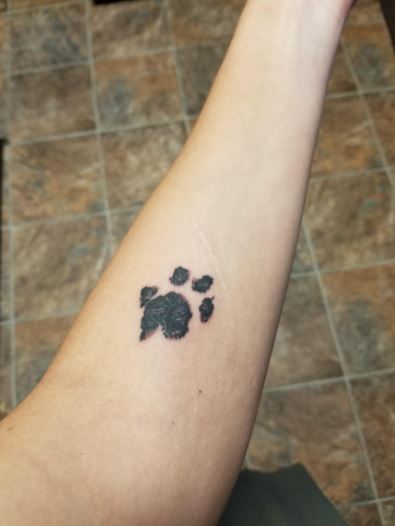 sweet cat paw tattoo to remember friend 5