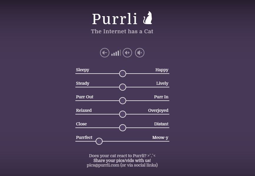 purrli cat purrs website