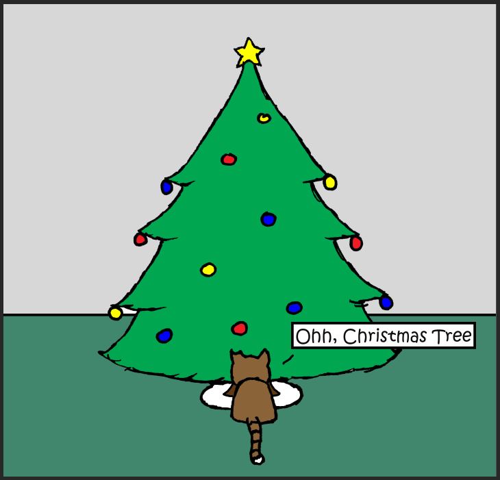 iizcat oh christmas tree comic 1