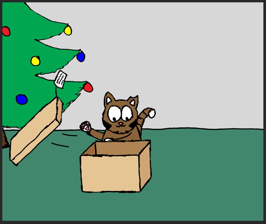 iizcat christmas box comic 2