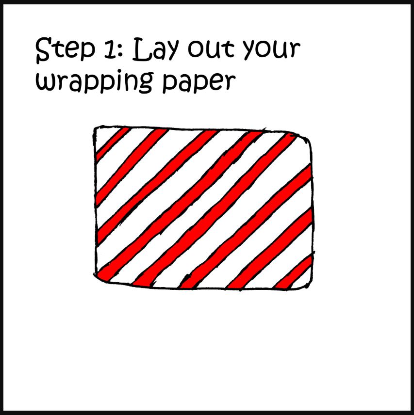 how to wrap a present with a cat comic 1