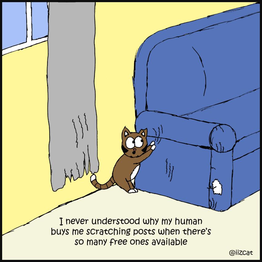iizcat scratching post comic 1