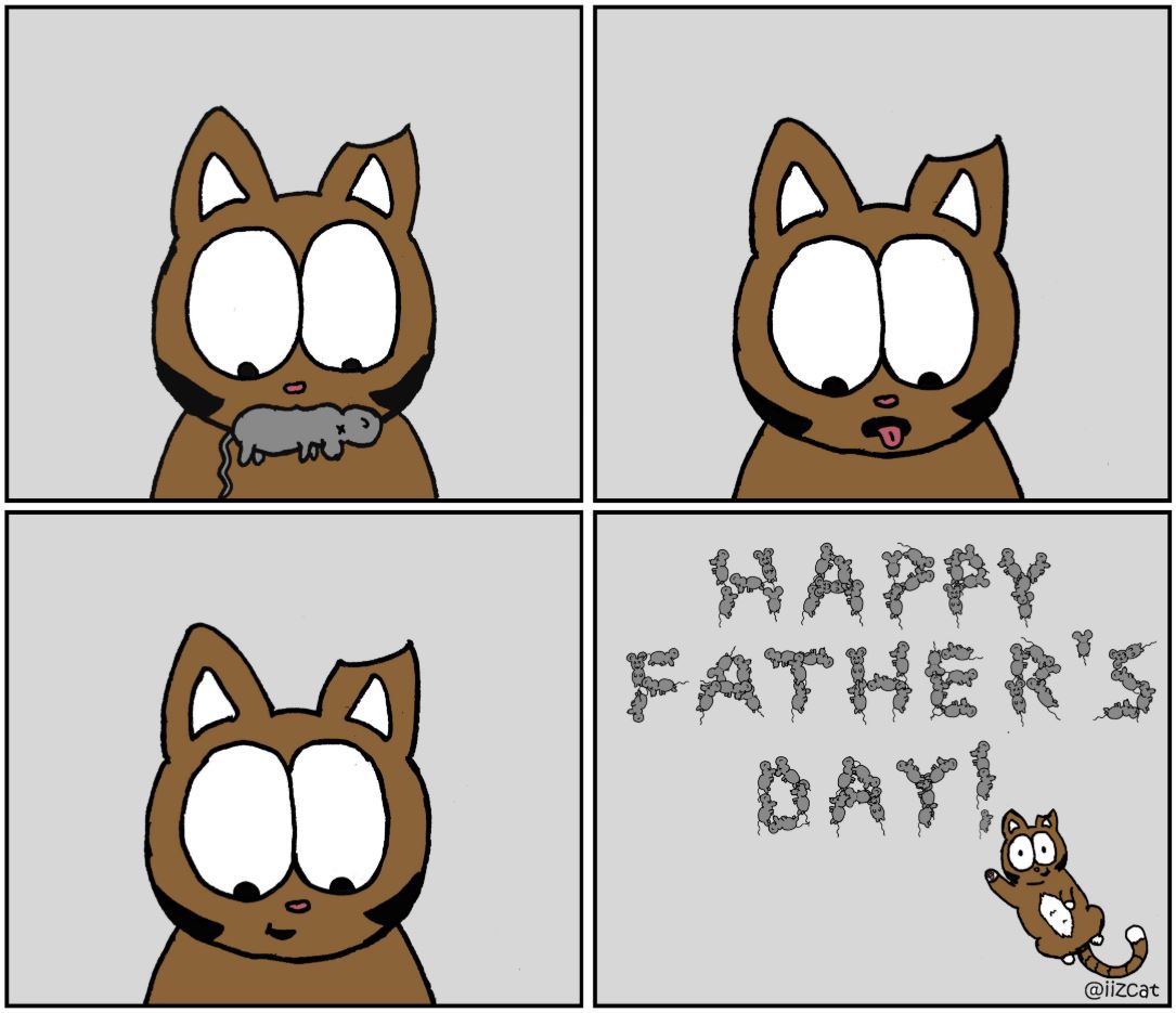 happy fathers day from the cat