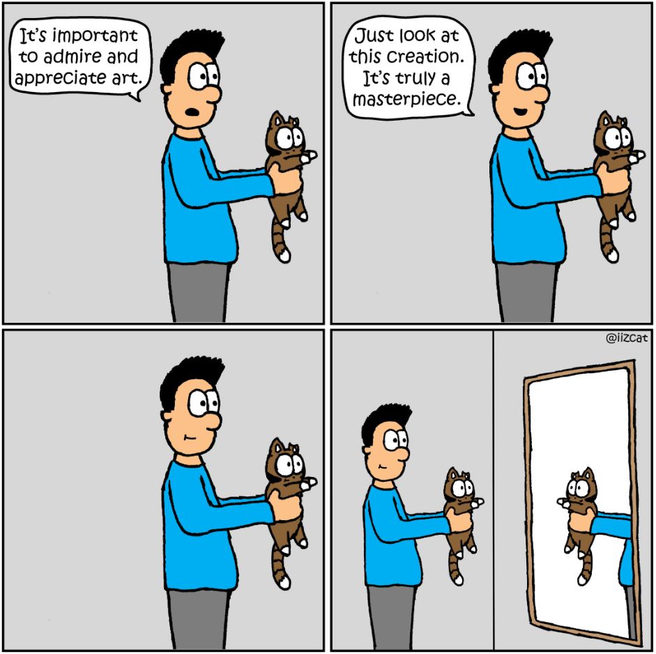 cat in the mirror comic