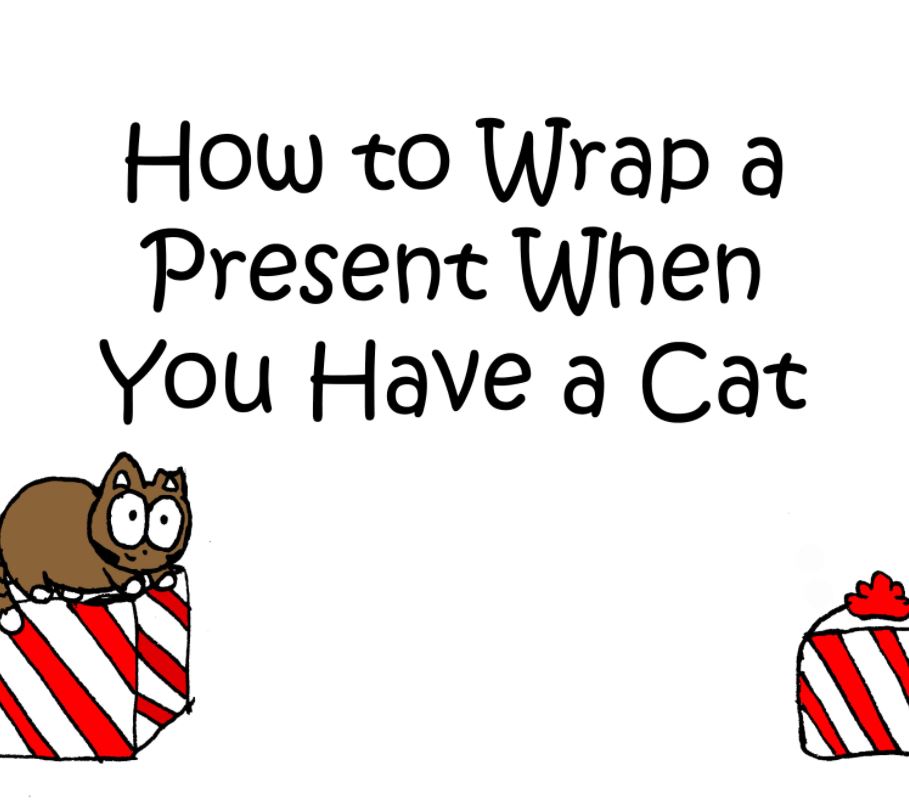 how to wrap a present when you have a cat 